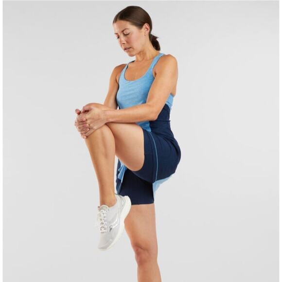 Title Nine Double Down Blue Workout Dress - Picture 3 of 15